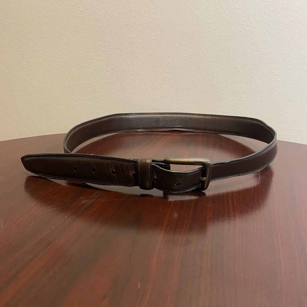 Columbia sportswear company synthetic leather men’s brown belt size large